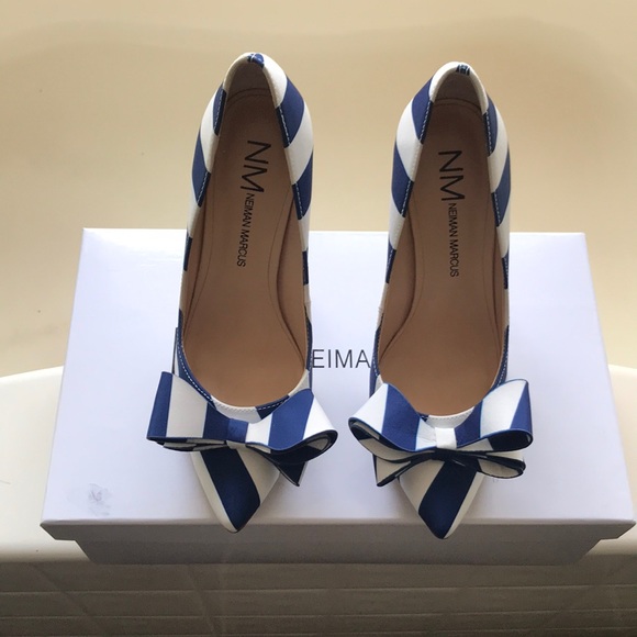 Neiman Marcus Shoes - Neiman Marcus Abingdon Stripe bow